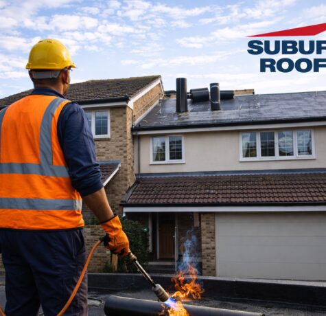 Waterproofing contractor standing outside a residential home in Johannesburg preparing to apply roof membrane for leak protection