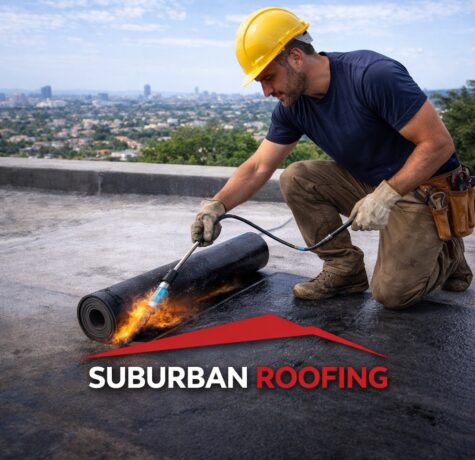 Waterproofing contractor applying membrane on a roof in Johannesburg to prevent leaks and long-term water damage